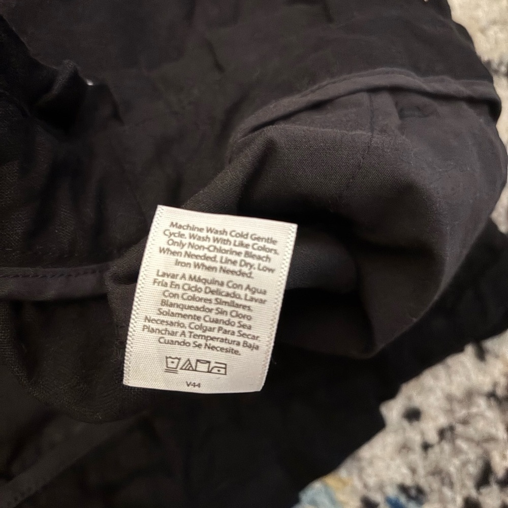 Linen Blend Black Women's Shorts - Picture 7 of 7